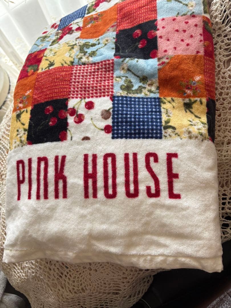 r*y様 PINK HOUSE パッチワーク タオルケット