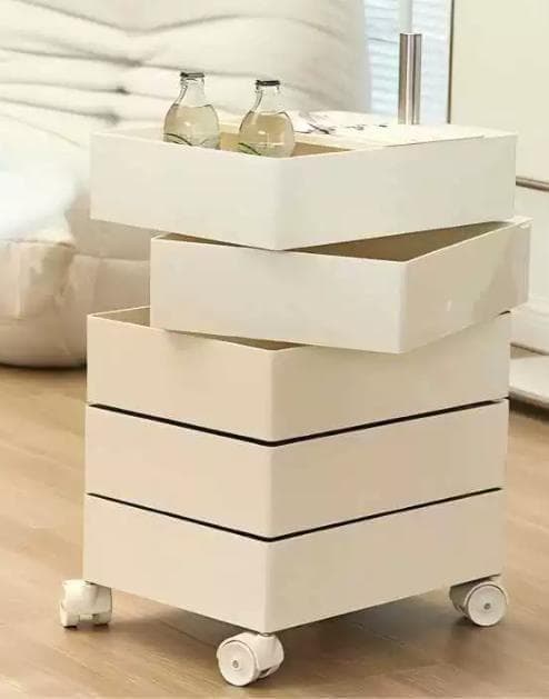 新品 5段 タワーチェスト 360度 引き出し ワゴン Y2K 韓国 インテリア