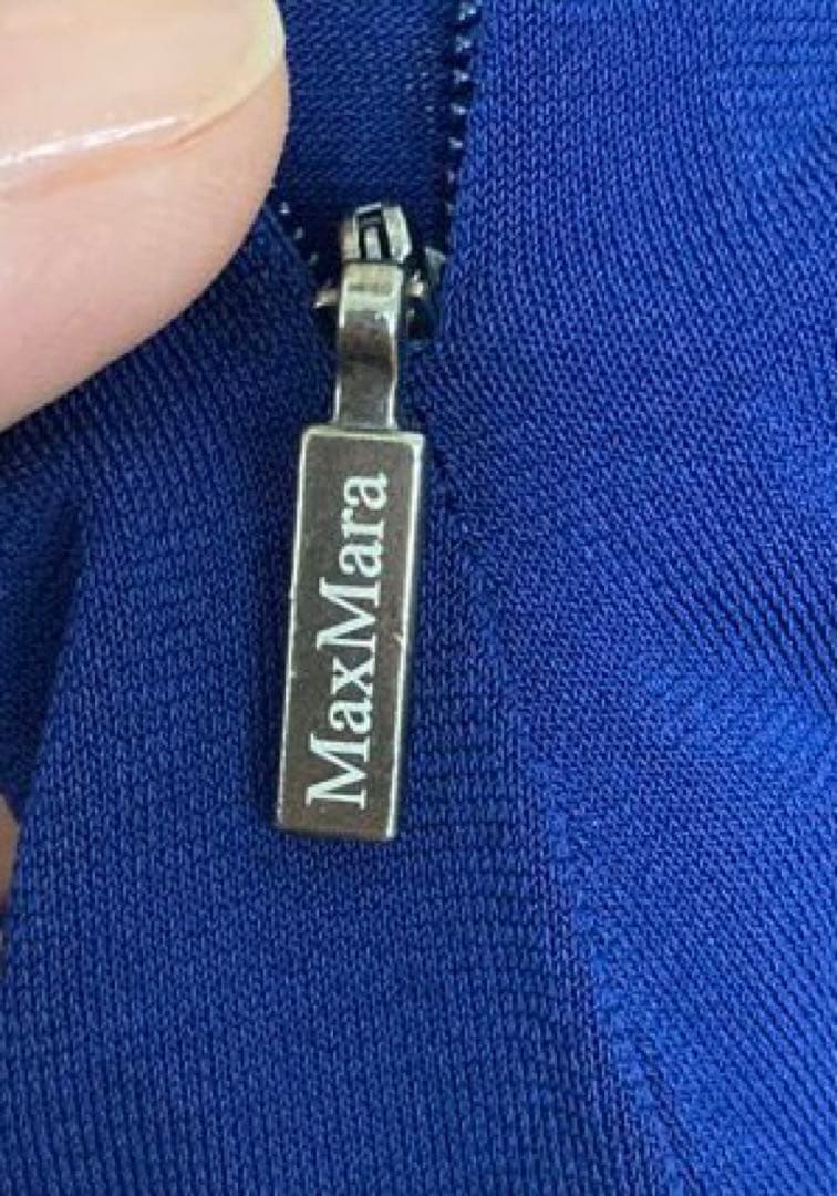 美品　マックスマーラ　Max Mara ジャージーワンピース ブルー　40