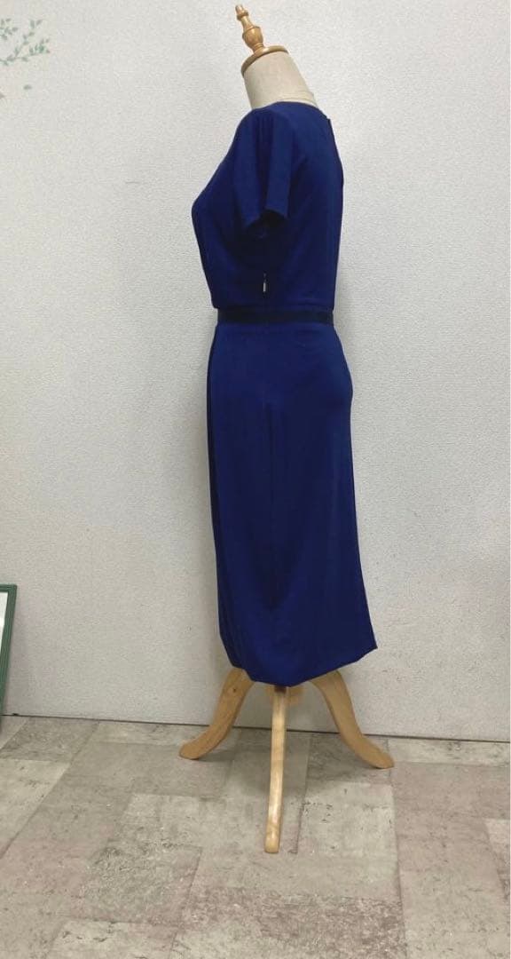 美品　マックスマーラ　Max Mara ジャージーワンピース ブルー　40