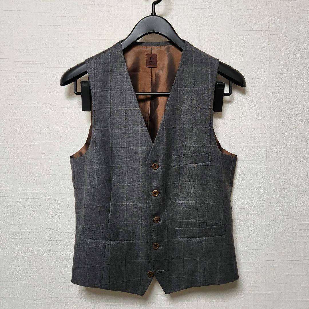 ロロピアーナ　×　タケオキクチ　メンズスーツ　スリーピース　グレーチェック