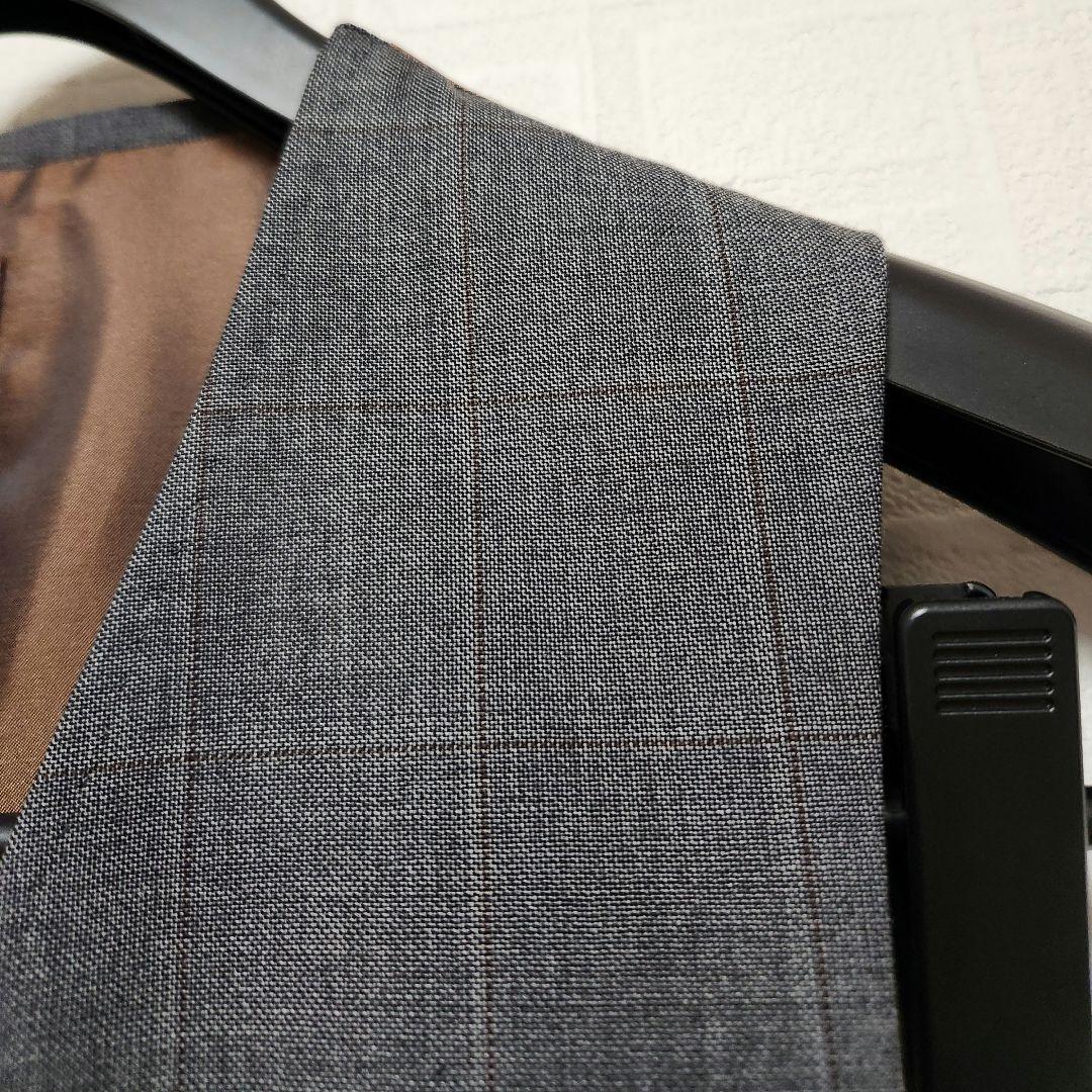 ロロピアーナ　×　タケオキクチ　メンズスーツ　スリーピース　グレーチェック