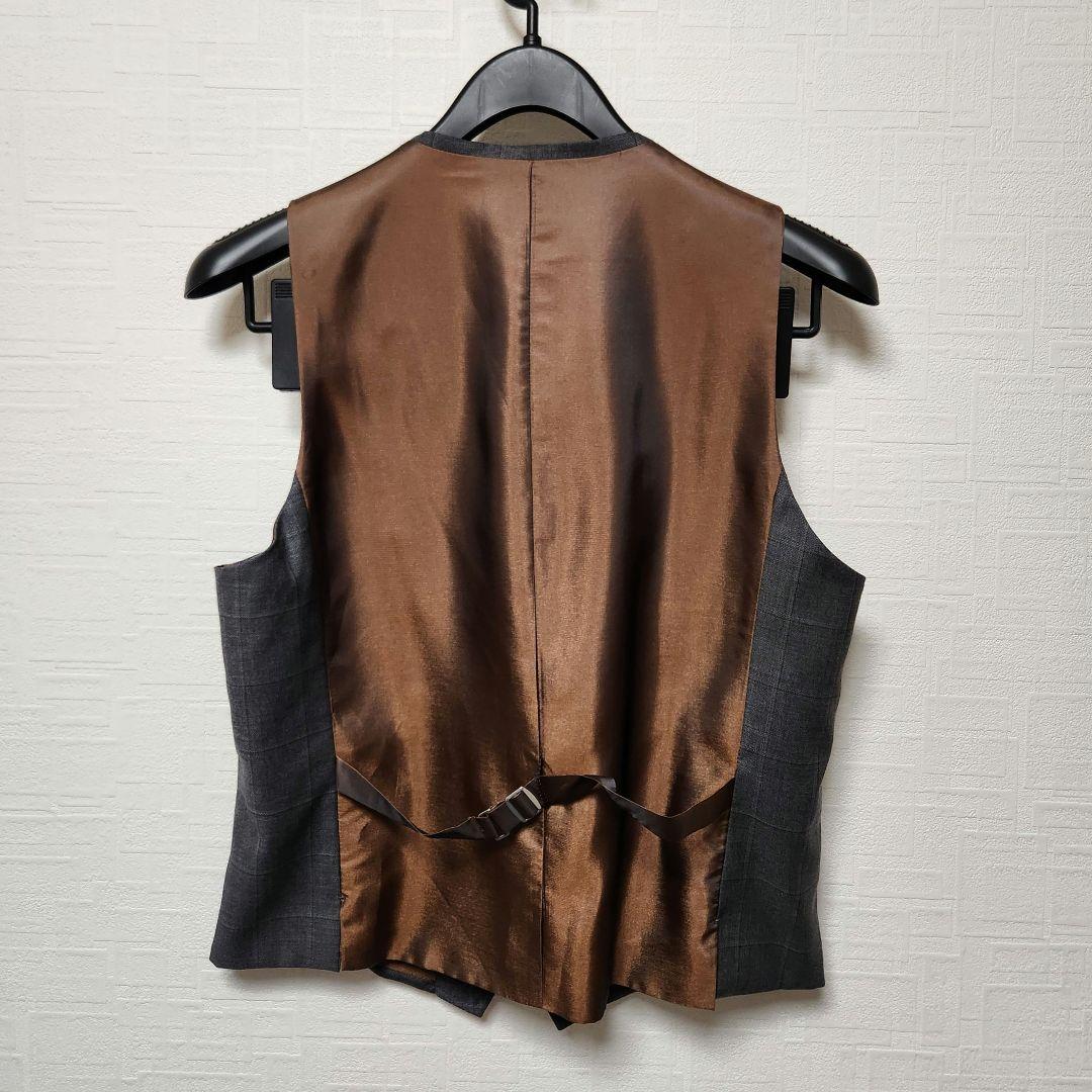 ロロピアーナ　×　タケオキクチ　メンズスーツ　スリーピース　グレーチェック