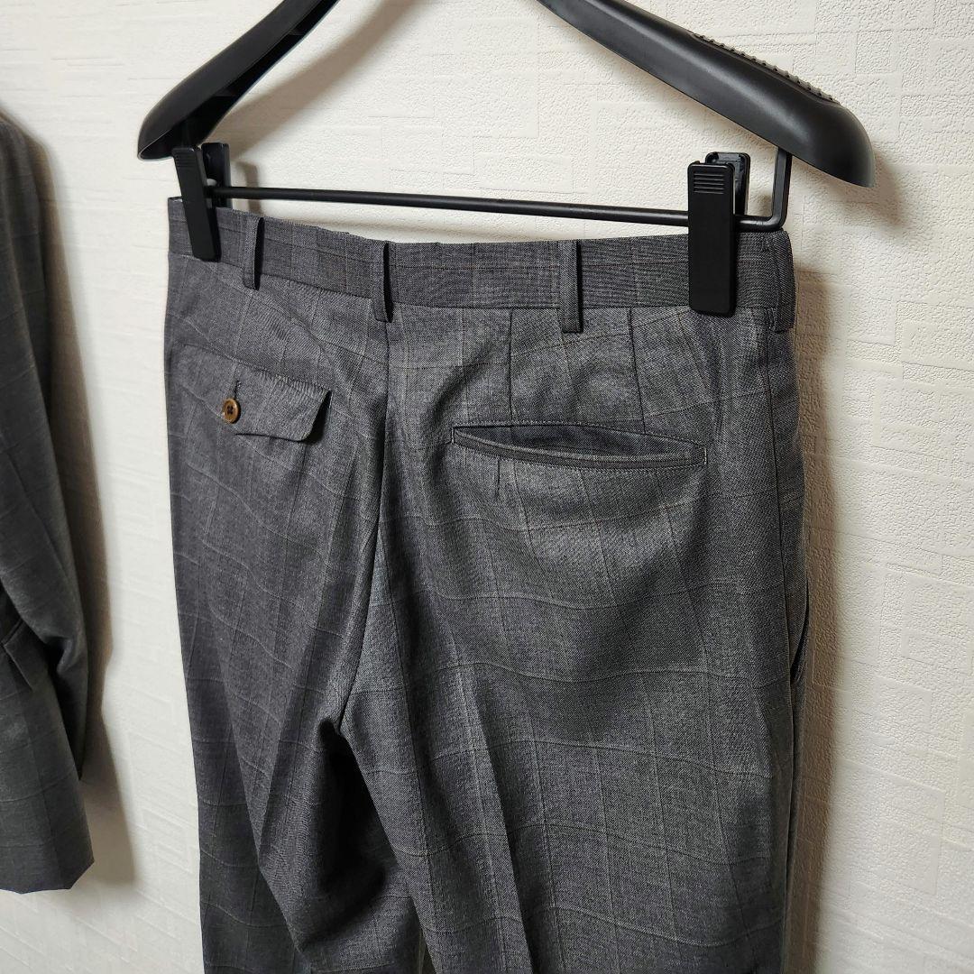 ロロピアーナ　×　タケオキクチ　メンズスーツ　スリーピース　グレーチェック