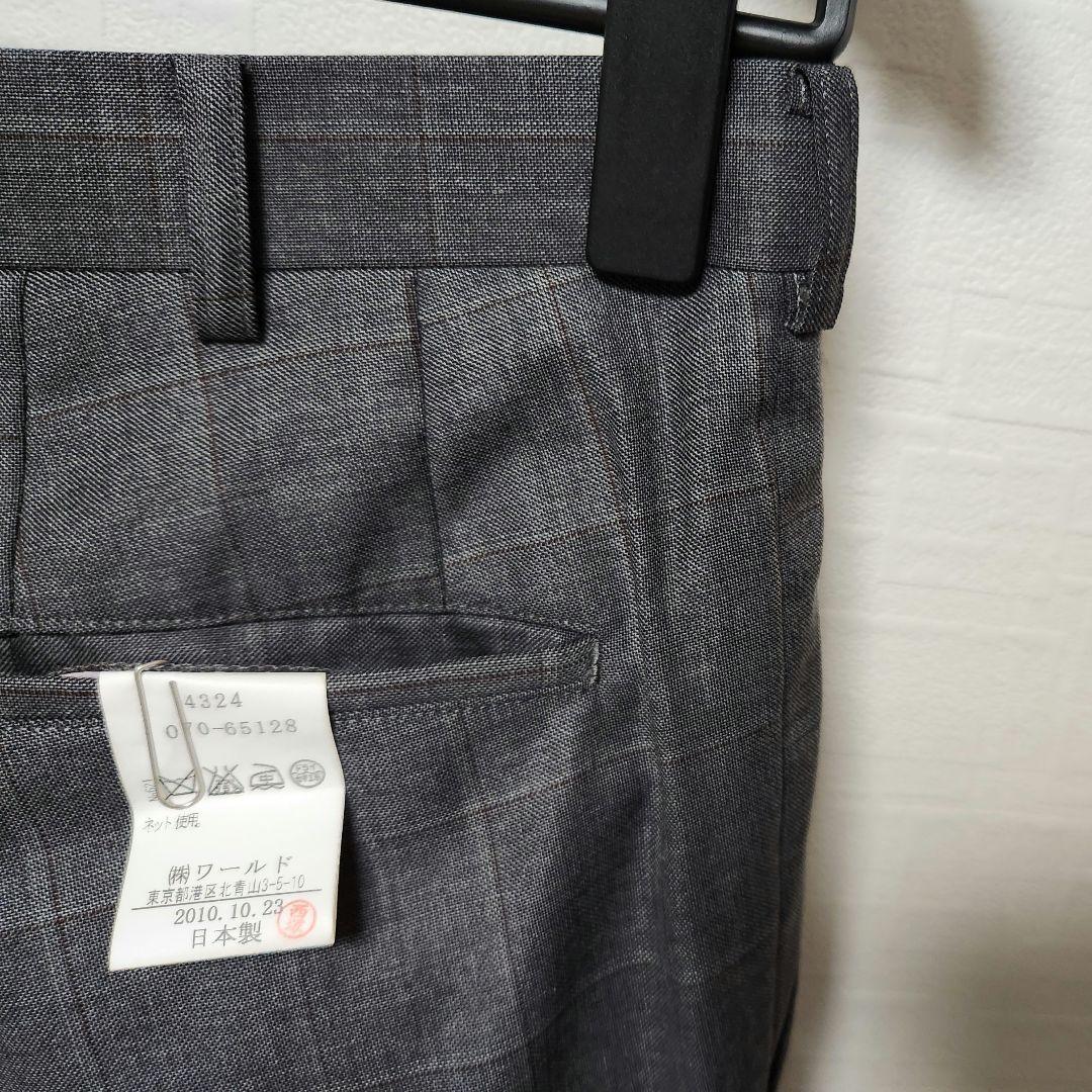 ロロピアーナ　×　タケオキクチ　メンズスーツ　スリーピース　グレーチェック