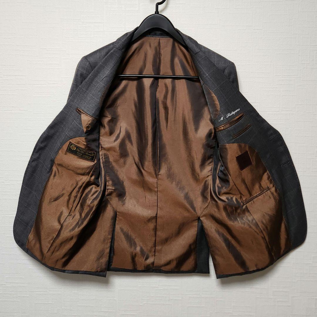 ロロピアーナ　×　タケオキクチ　メンズスーツ　スリーピース　グレーチェック