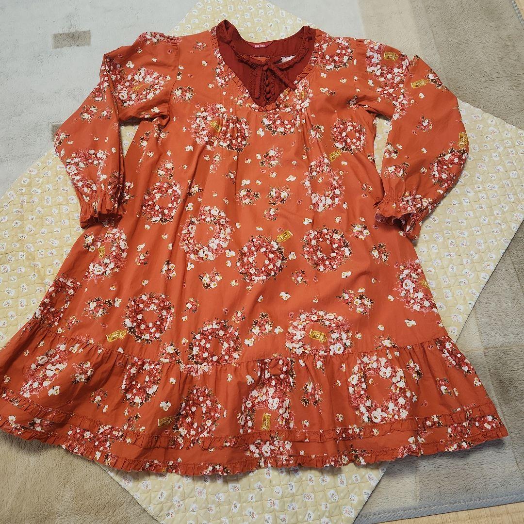 ピンクハウス花柄フリルチュニック