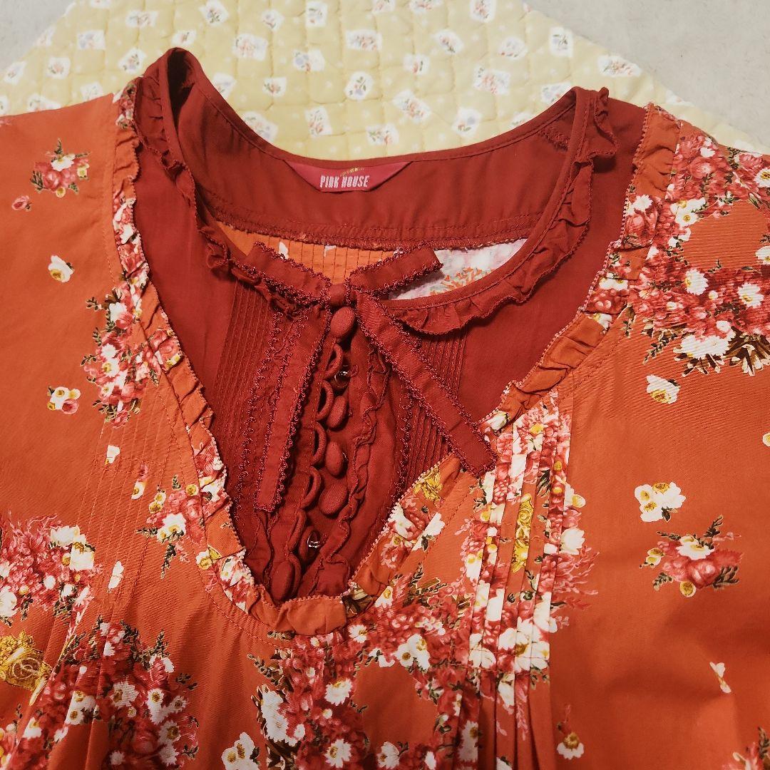 ピンクハウス花柄フリルチュニック