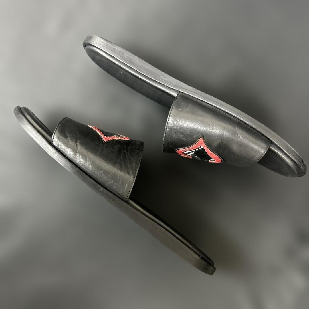 クロムハーツ　レザー　スライドサンダル　MATTY BOY ブラック　チョンバー