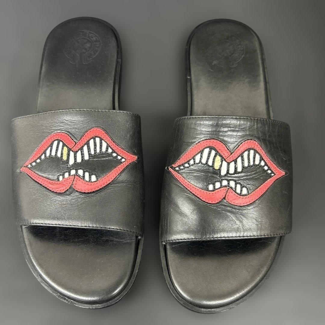 クロムハーツ　レザー　スライドサンダル　MATTY BOY ブラック　チョンバー