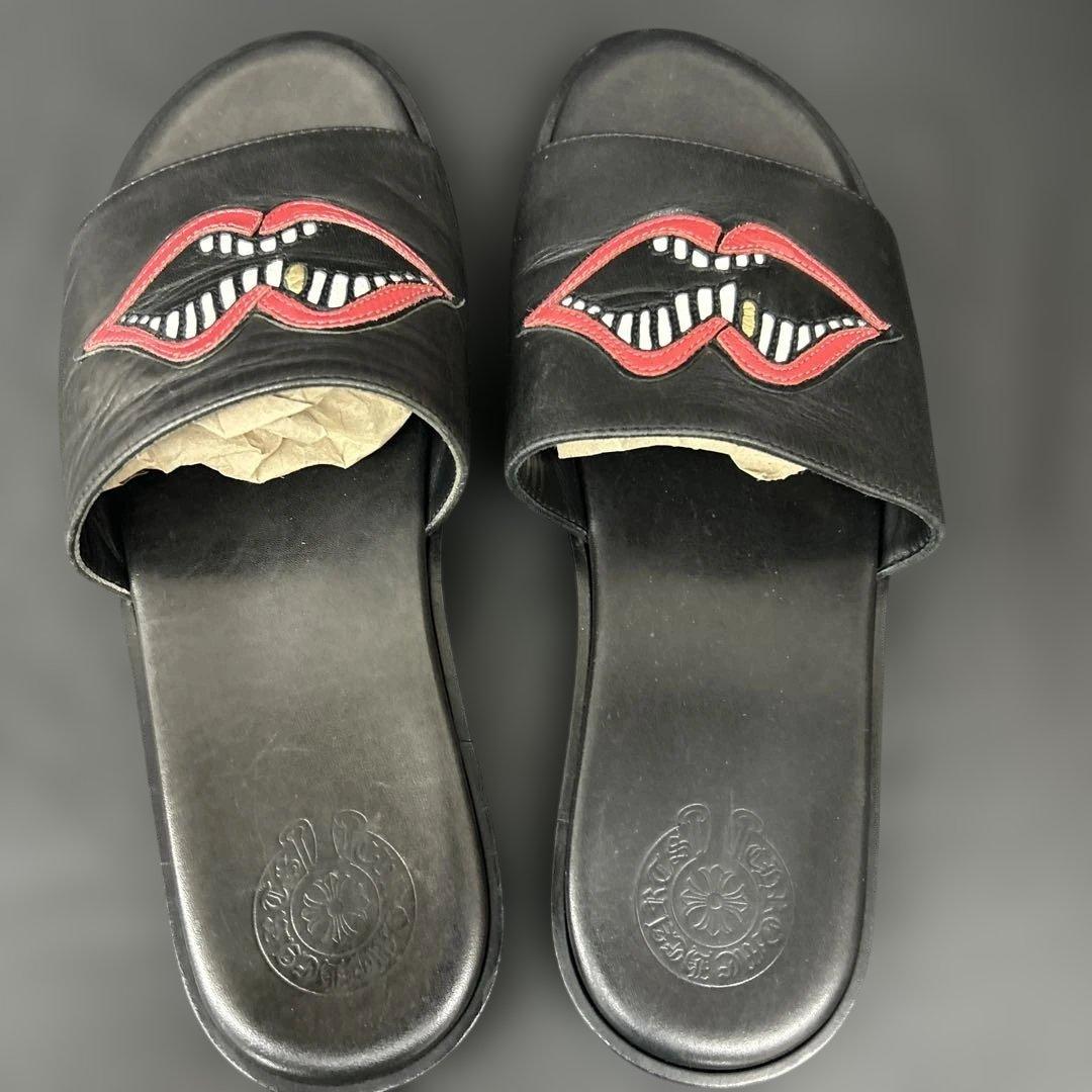 クロムハーツ　レザー　スライドサンダル　MATTY BOY ブラック　チョンバー