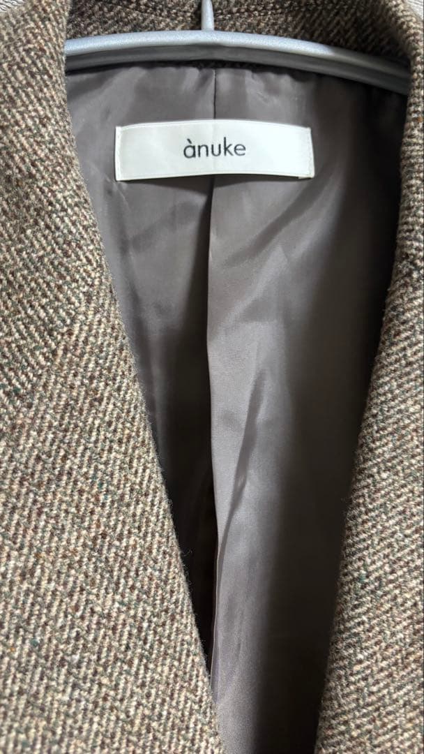 【新品タグ付き】Anuke Herringbone Wool Jacket