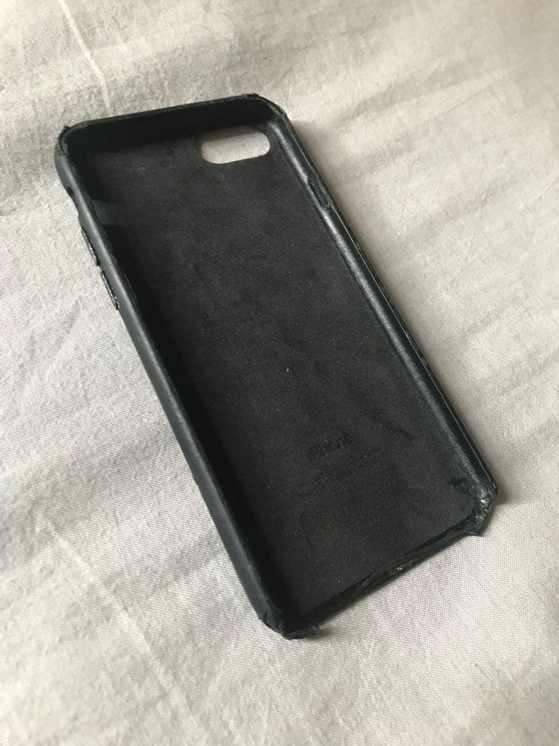 希少Apple 純正ブラックレザー iPhone7用ケース