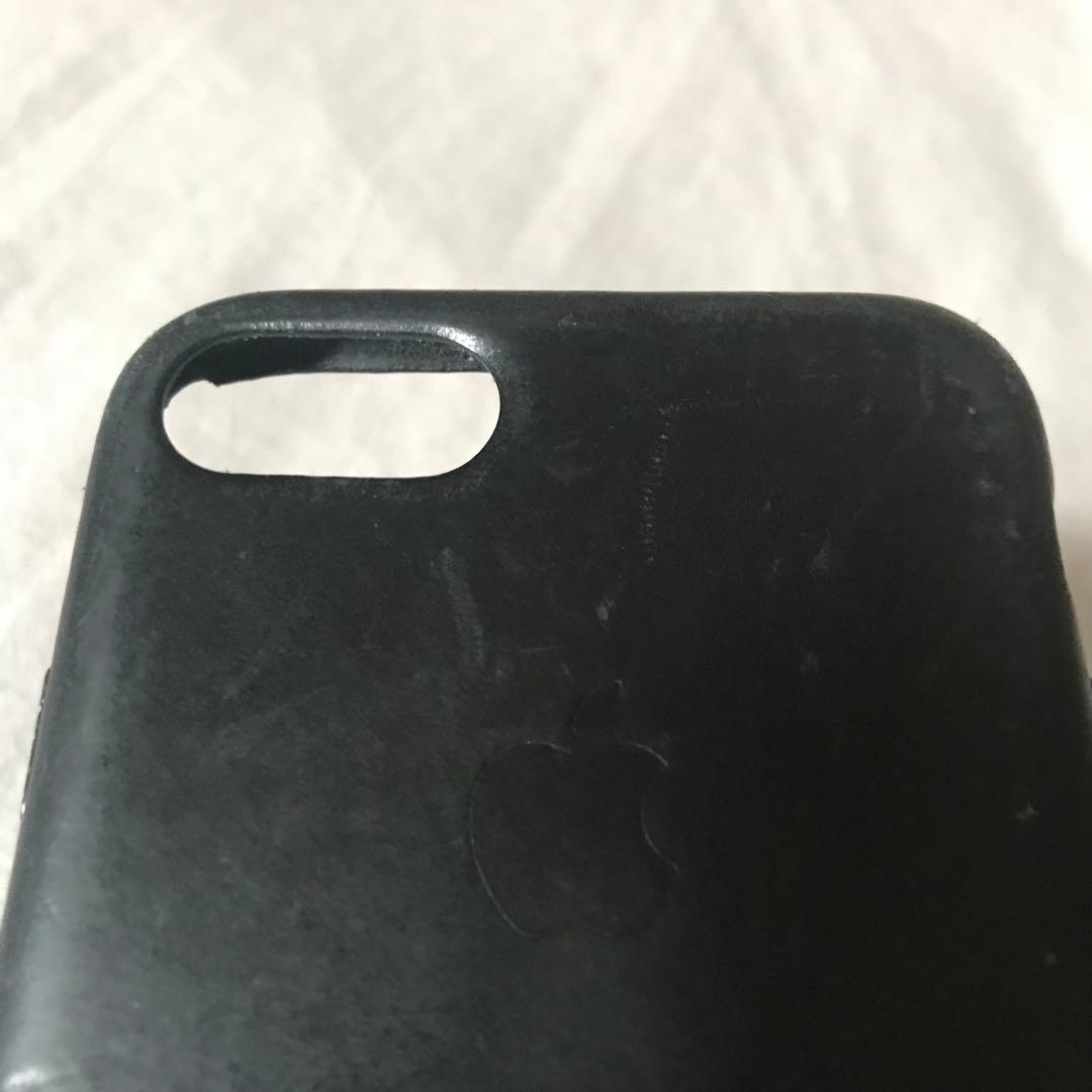希少Apple 純正ブラックレザー iPhone7用ケース