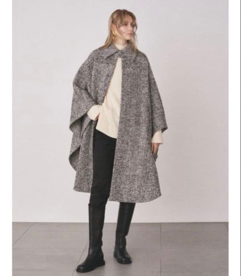 Mila Owen ミラオーウェン　ビックカラーケープコート