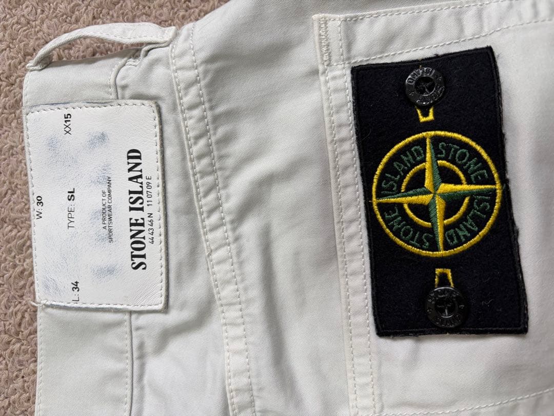 STONE  チノパン W30 L34 ホワイト