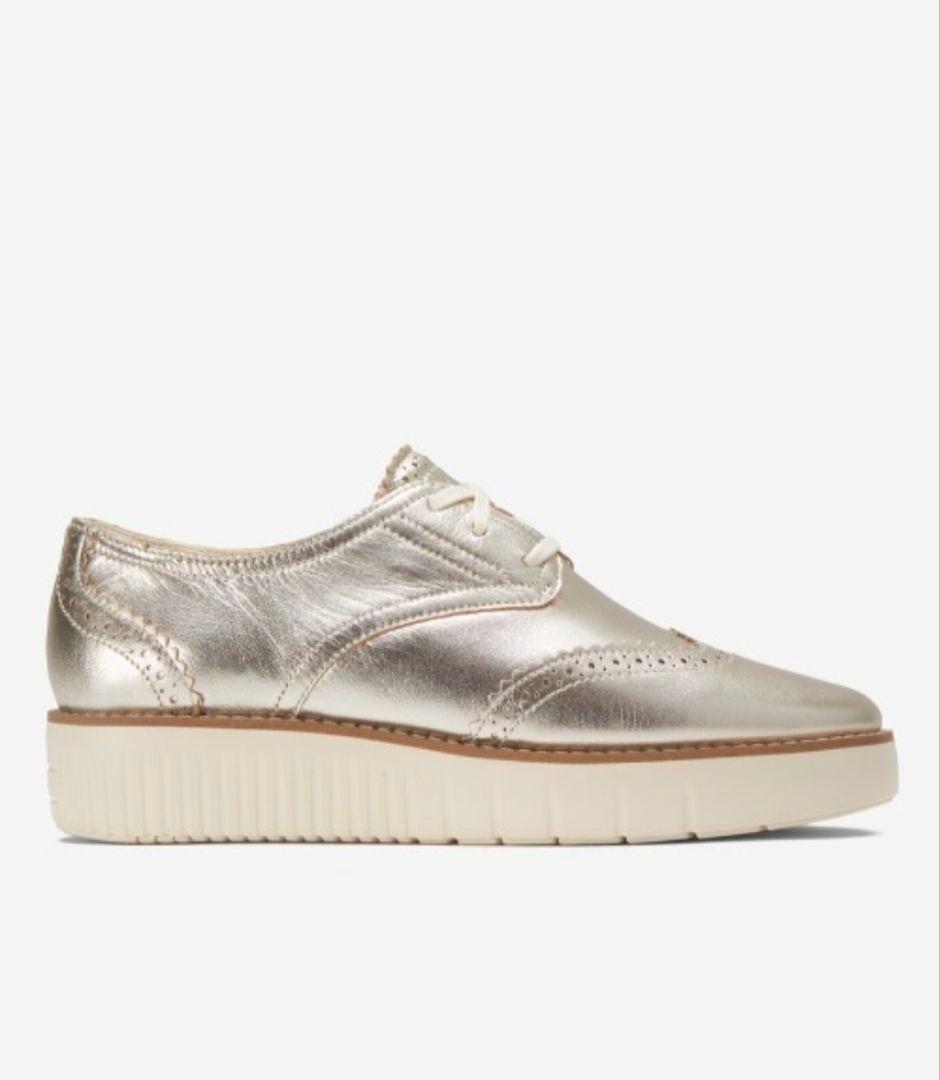 定価41580円　美品☆　コールハーン　メタリックシルバー レースアップシューズ