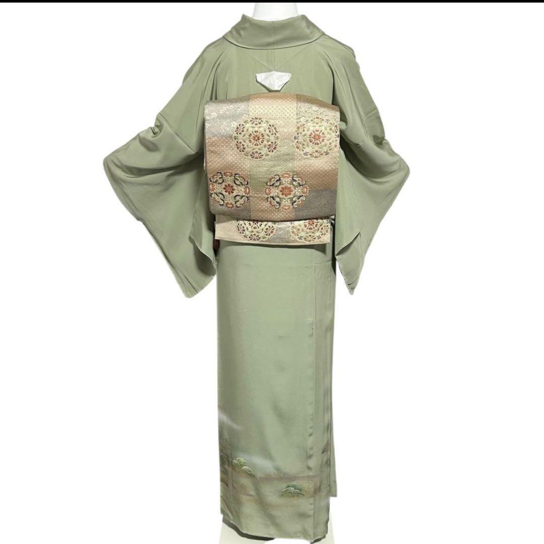 s*e様 新品　美品　袷　正絹　金彩　紋付　訪問着　フルセット　4点