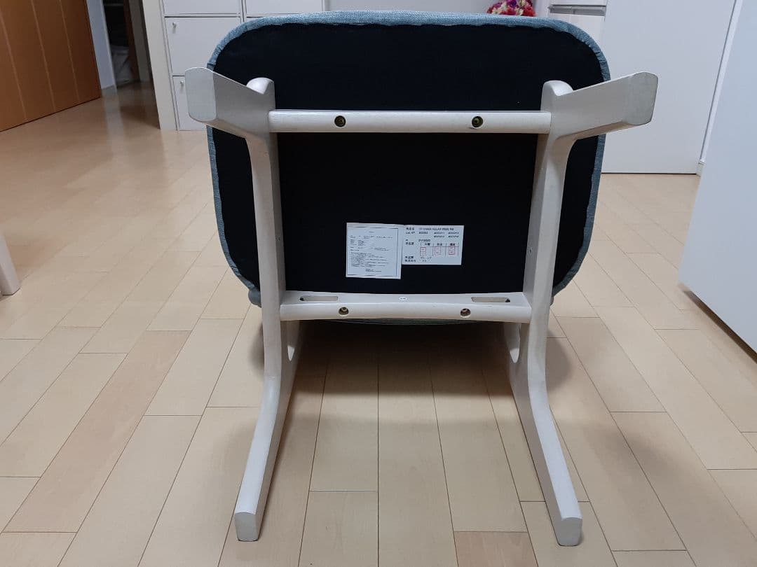 ニトリ ダイニングチェア リラックスワイド Nシールド布 ターコイズブルー