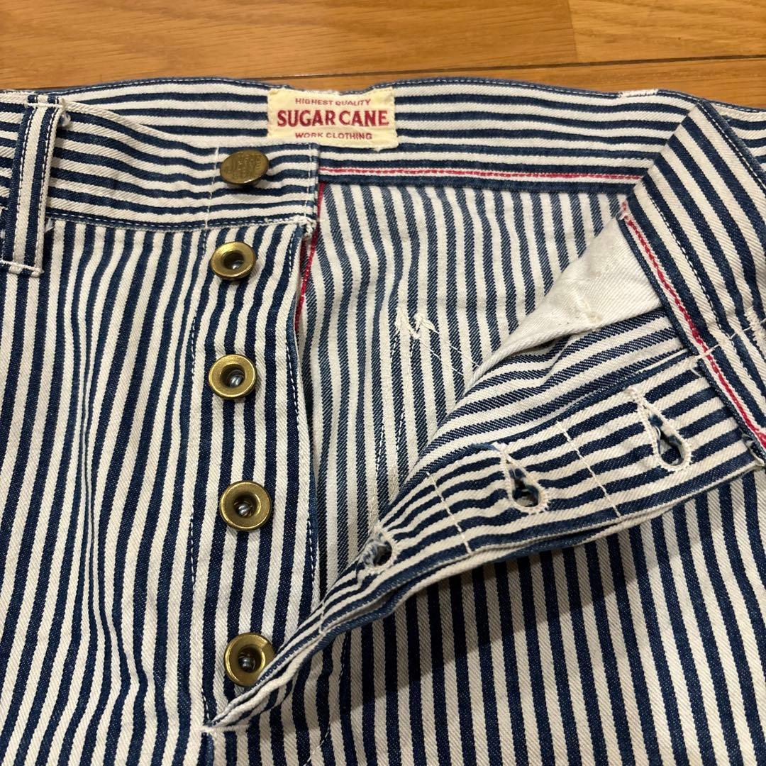 sugarcane ヒッコリーパンツ ワークパンツ シュガーケーン　w32