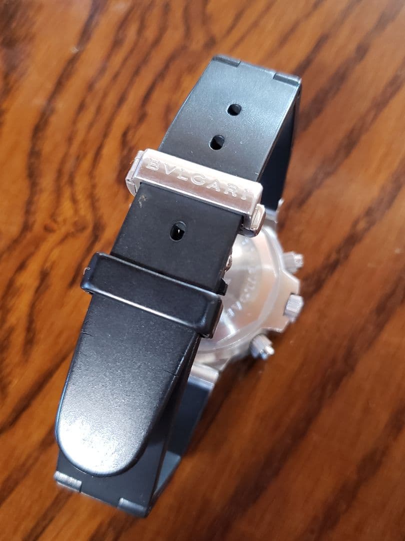 BULGARI 自動巻き時計 防水 黒 シルバー