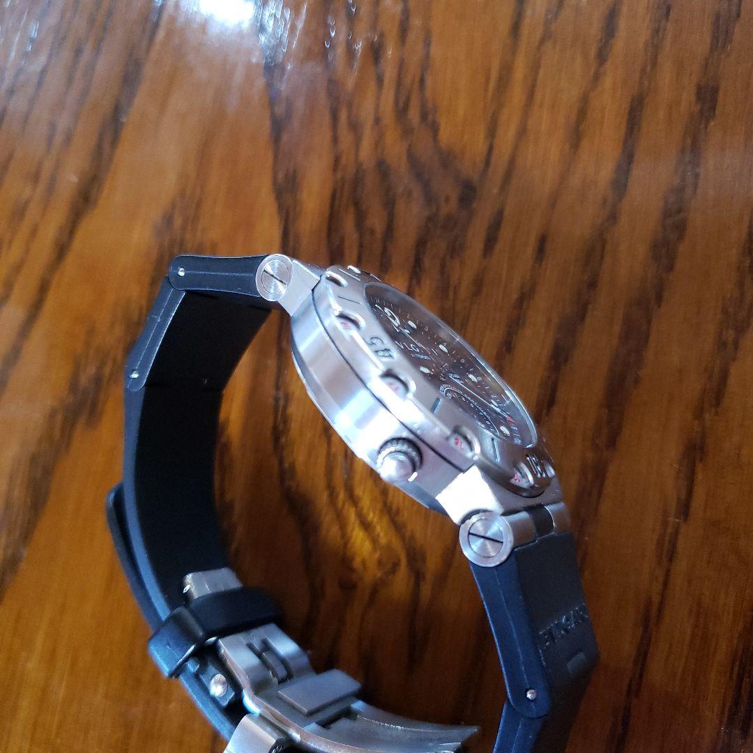 BULGARI 自動巻き時計 防水 黒 シルバー