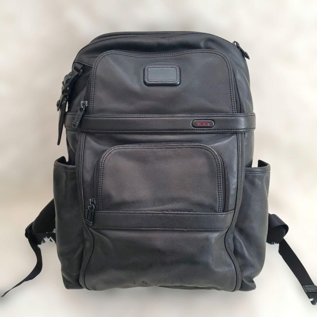 ⭐良品⭐TUMI ブラック オールレザー ビジネスバッグ バックパック