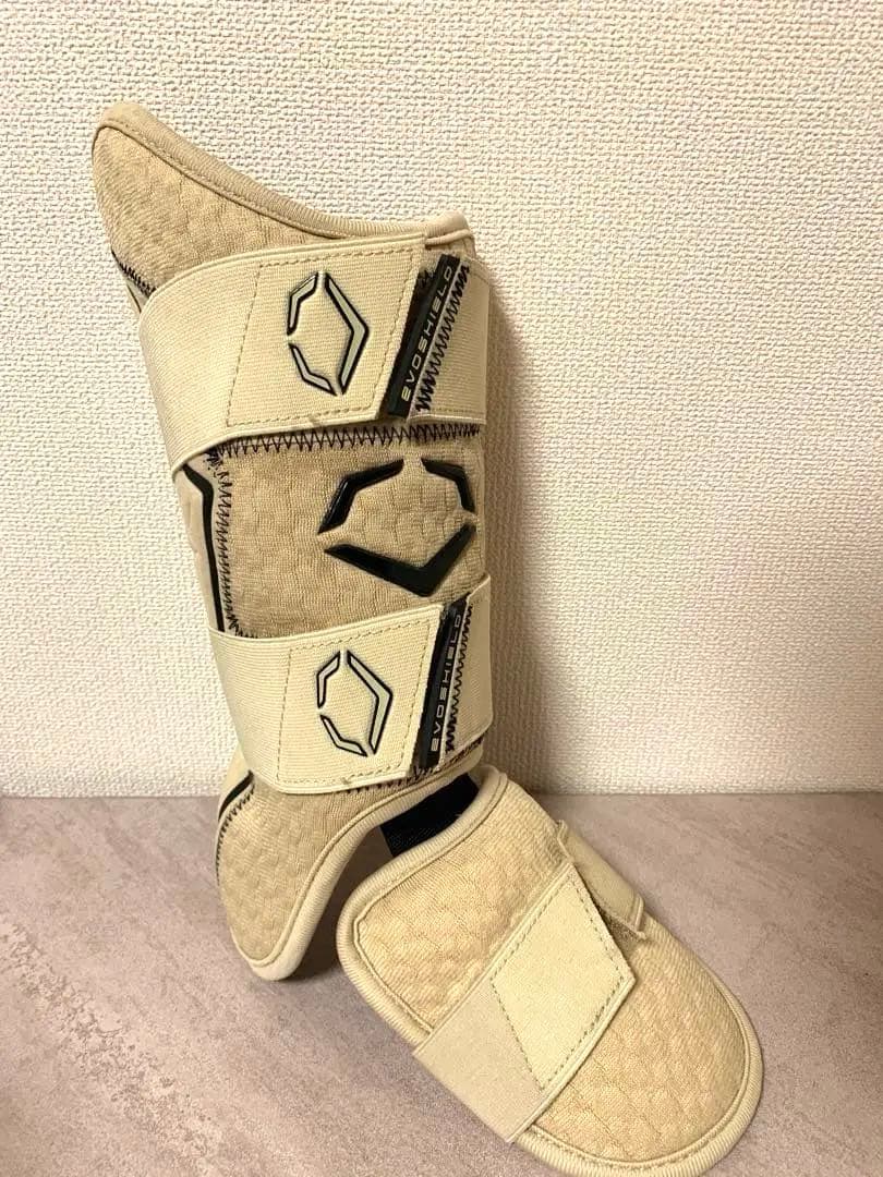 【美品✨】エボシールド　エルボーガード＆レッグガード　カラー:サンド　右打者用