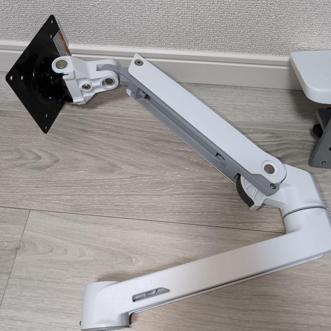 エルゴトロン ホワイト モニターアーム VESA対応 クランプマウント