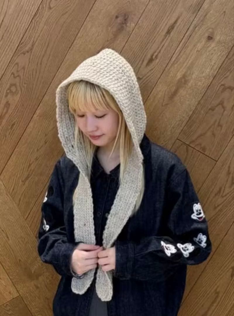 帽子 ca4la KNIT HOOD BABUSHKA