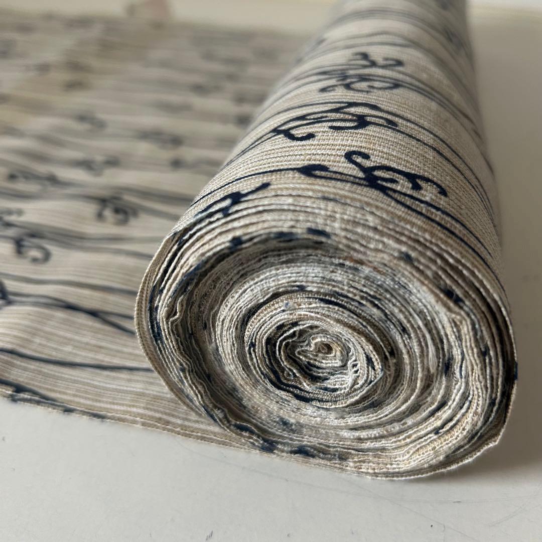 yk616 竺仙 本染 浴衣 反物 生地 リメイク 綿紬