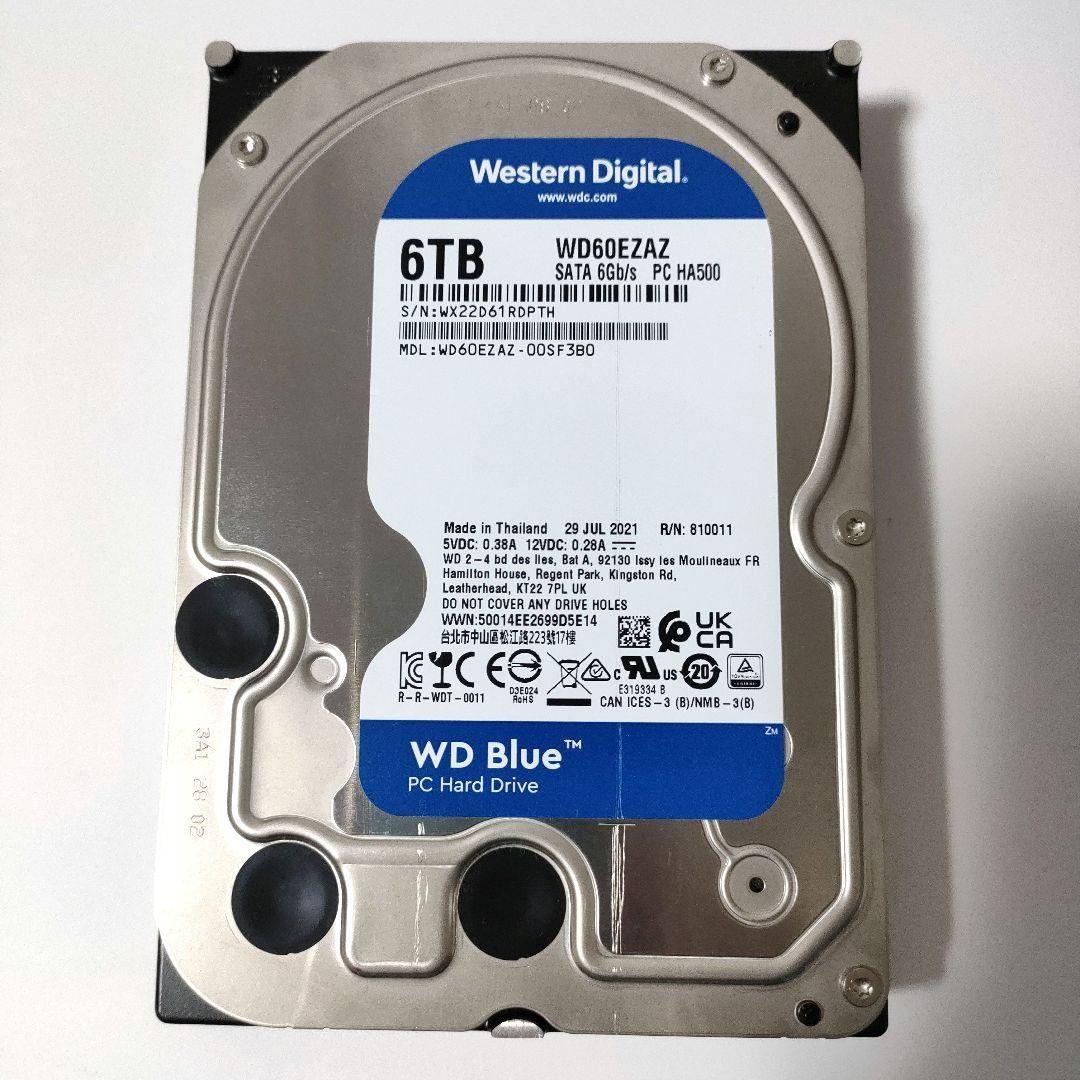 内蔵型ハードディスクドライブ Western Digital WD Blue 6TB HDD WD60EZAZ