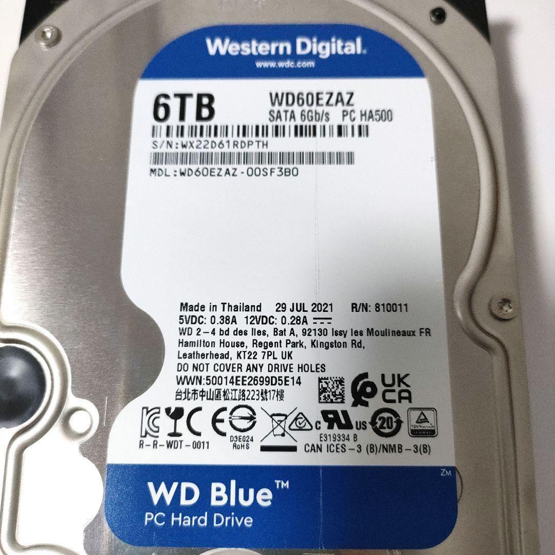 内蔵型ハードディスクドライブ Western Digital WD Blue 6TB HDD WD60EZAZ