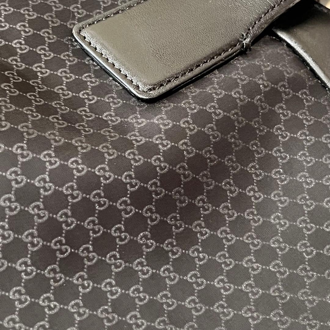 【美品】GUCCI マイクロGG トートバッグ ナイロン　肩掛け　黒