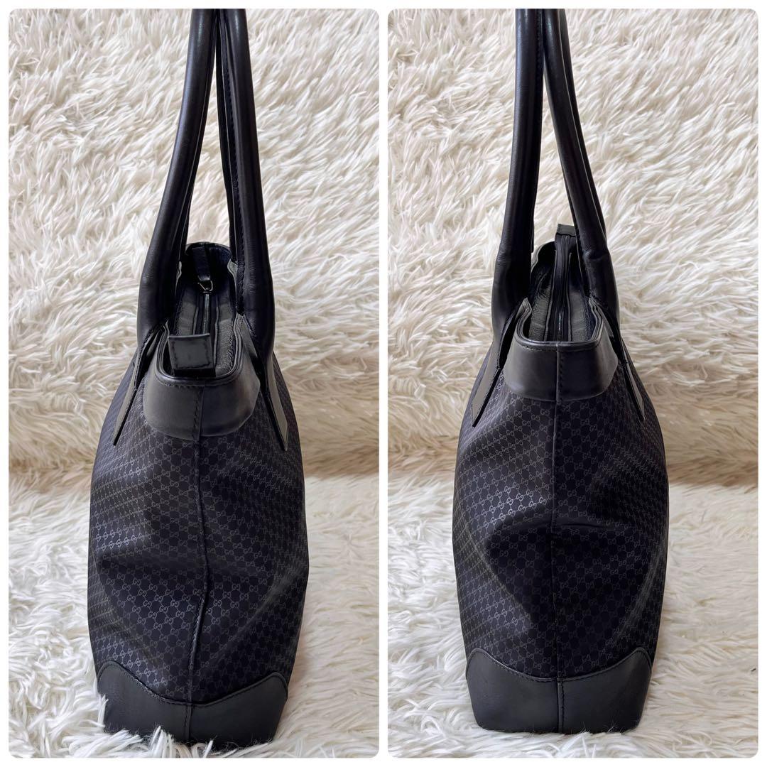 【美品】GUCCI マイクロGG トートバッグ ナイロン　肩掛け　黒