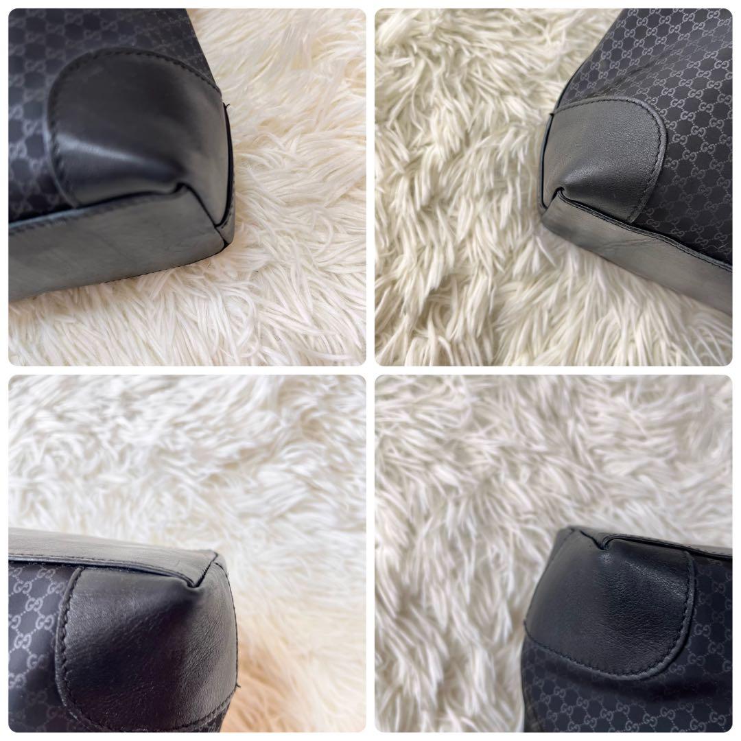 【美品】GUCCI マイクロGG トートバッグ ナイロン　肩掛け　黒