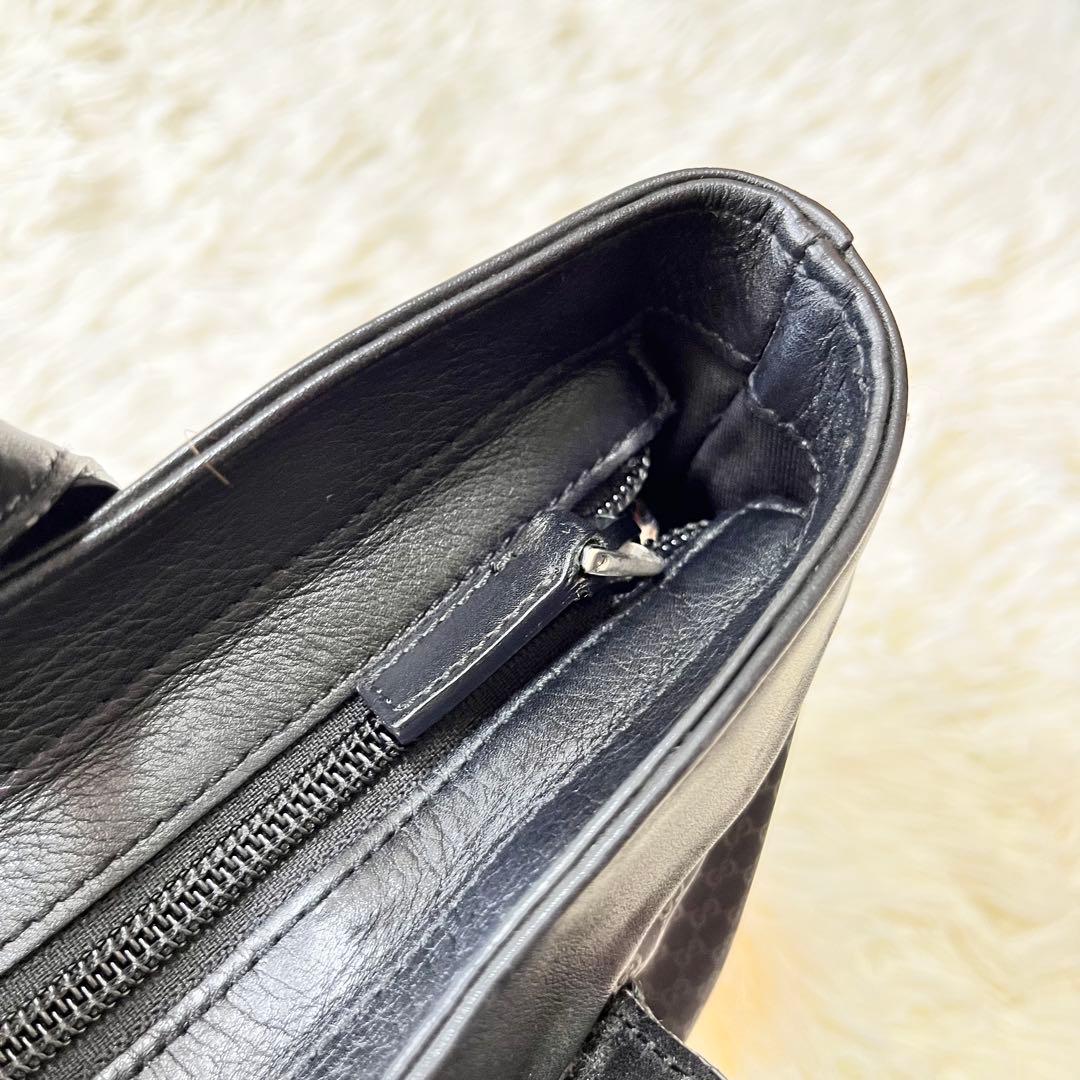 【美品】GUCCI マイクロGG トートバッグ ナイロン　肩掛け　黒