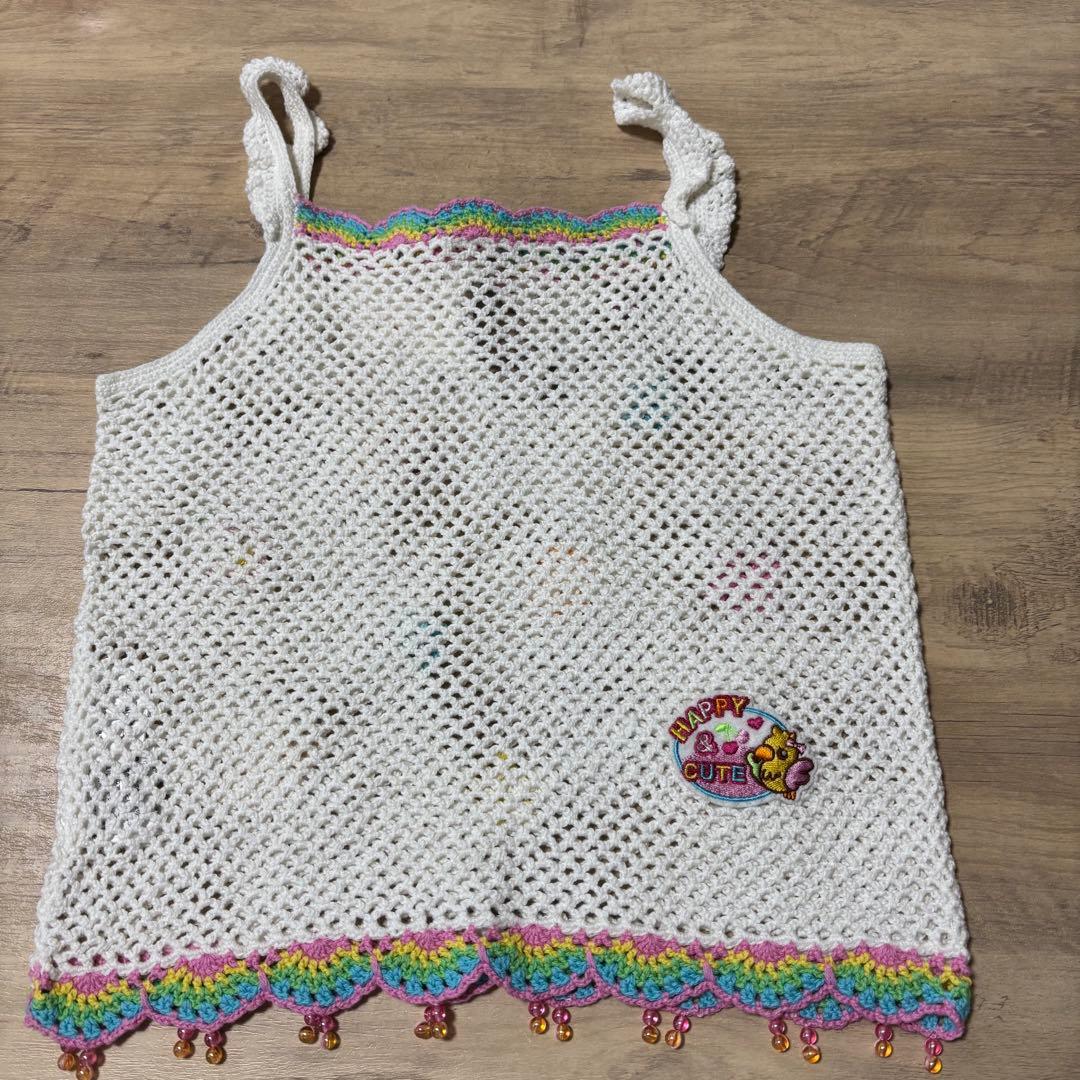 〘 新品タグ付き〙MEZZO PIANO カギ編み キャミソール Lサイズ