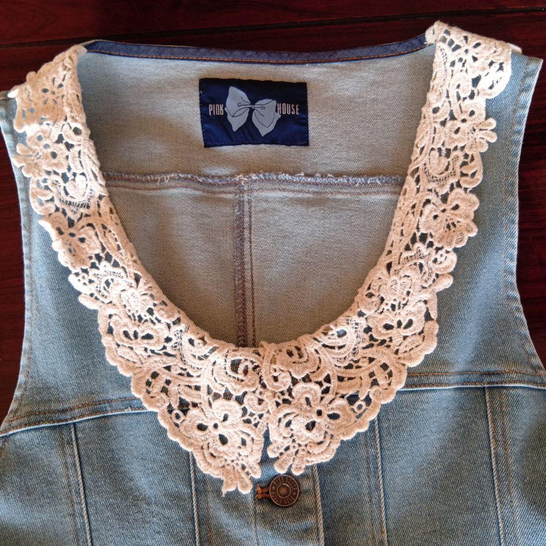 ☆ピンクハウス☆ デニムレース襟ベスト