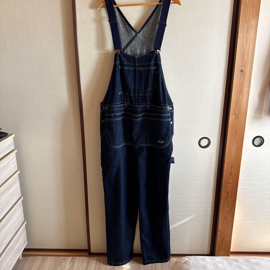 GOHEMP ダークブルー デニムオーバーオール