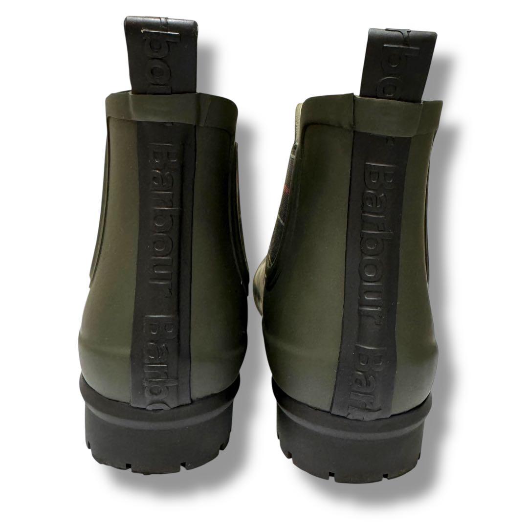 極美品 現行品 BARBOUR バブアー ショートレインブーツ タータンチェック