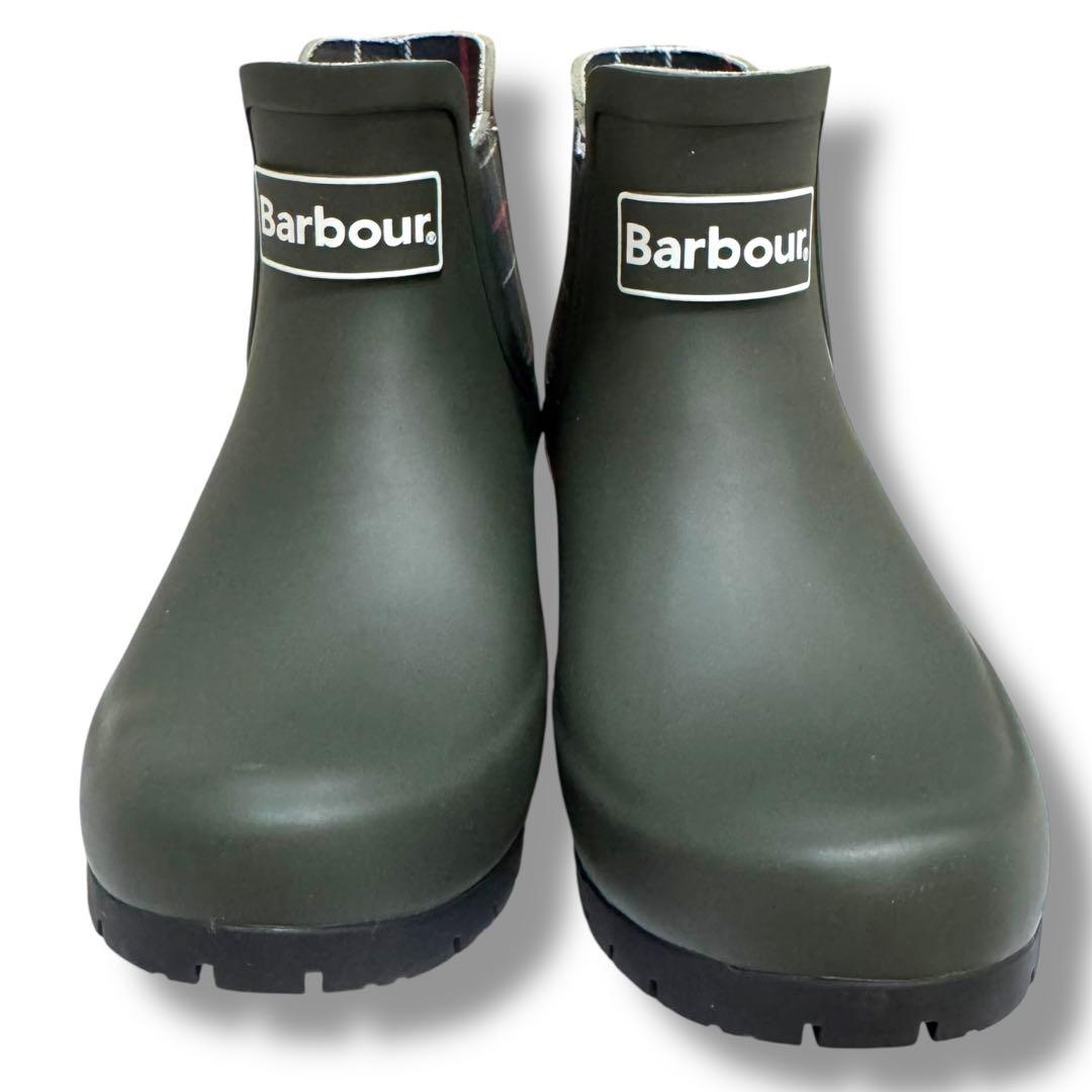 極美品 現行品 BARBOUR バブアー ショートレインブーツ タータンチェック