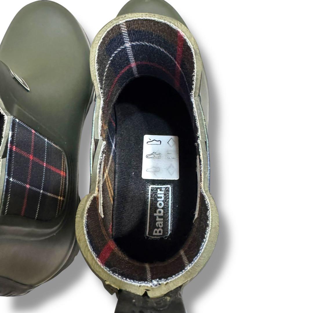 極美品 現行品 BARBOUR バブアー ショートレインブーツ タータンチェック