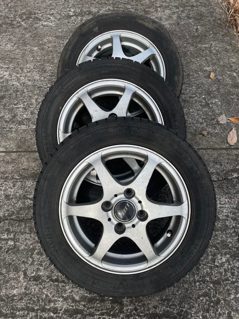 スタッドレスタイヤ、ホイールセット155/65/13