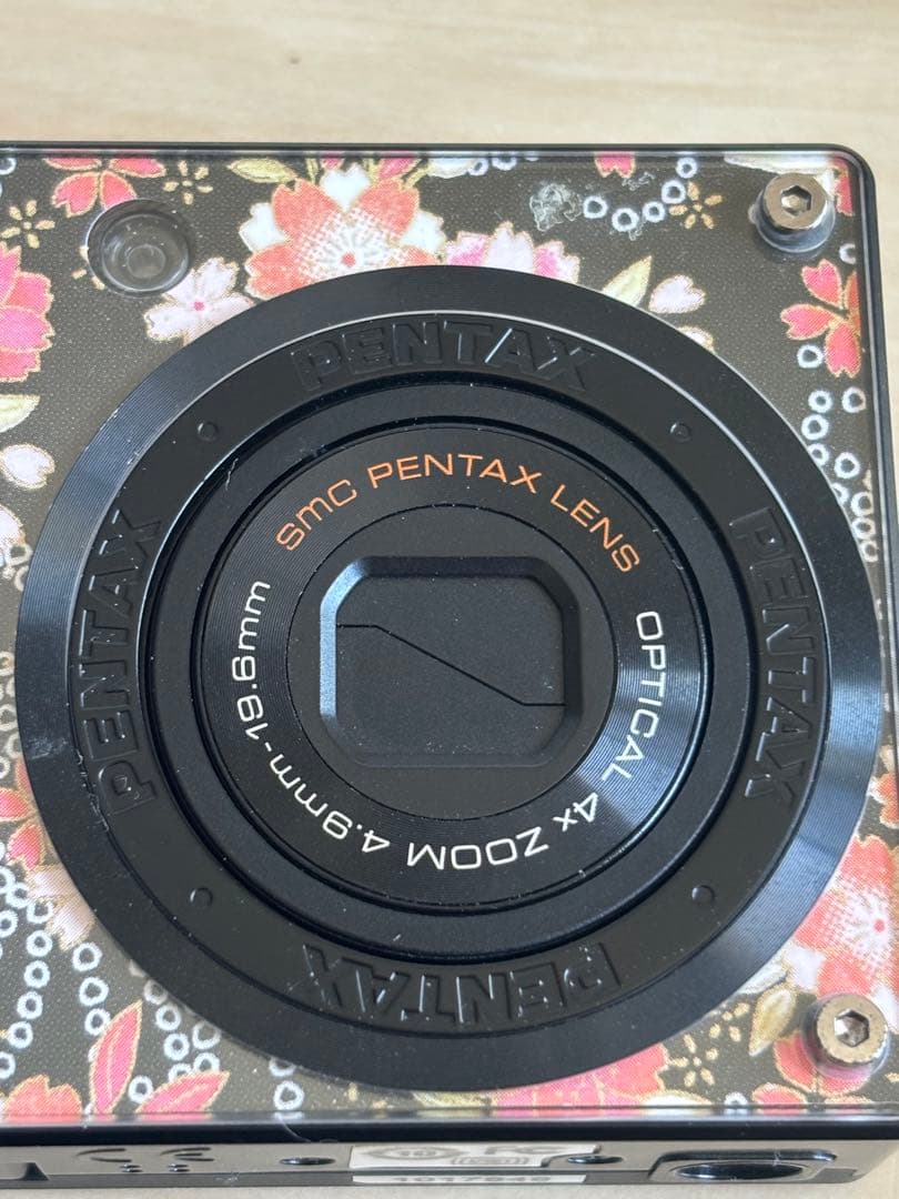 【美品】PENTAX コンパクトデジタルカメラ 花柄 希少