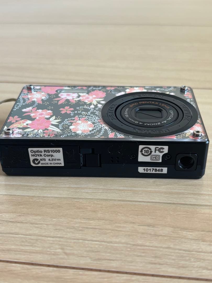 【美品】PENTAX コンパクトデジタルカメラ 花柄 希少
