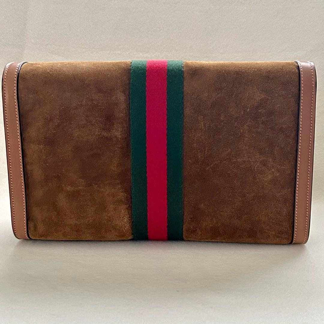 【未使用品】GUCCI オフィディア スエード　クラッチバッグ　 ヴィンテージ