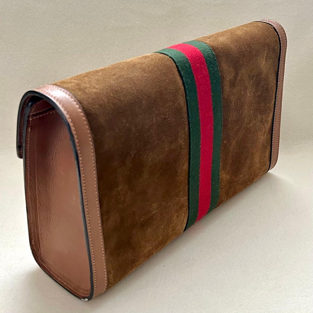 【未使用品】GUCCI オフィディア スエード　クラッチバッグ　 ヴィンテージ