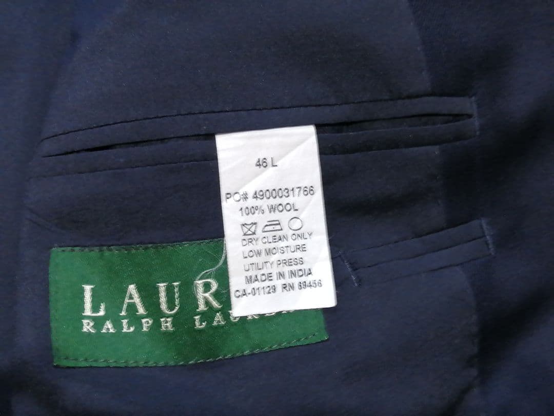 h*o様 90's美品 RALPH LAUREN　XLサイズ 　紺ブレ　肩パット