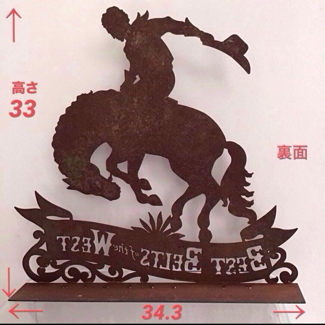 ビンテージ カウボーイ 鉄製 看板 ディスプレイ Cowboy